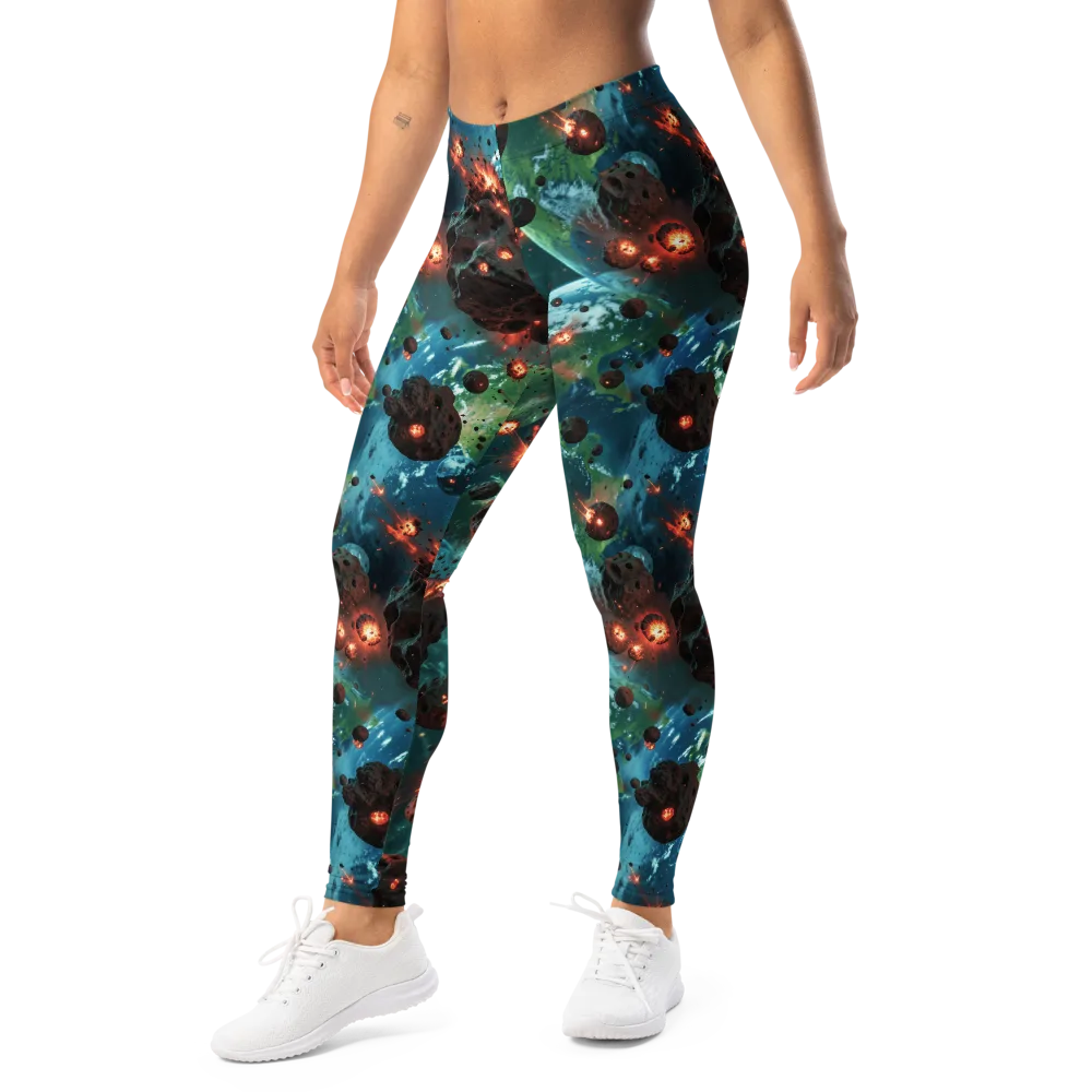 Magma Meridian on Leggings — Left Front