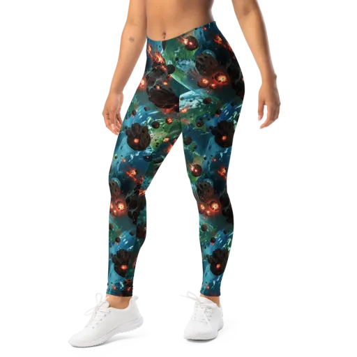 Magma Meridian on a Leggings