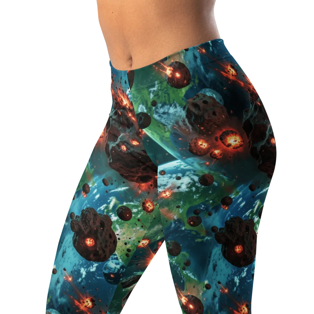 Magma Meridian on Leggings — Left Front