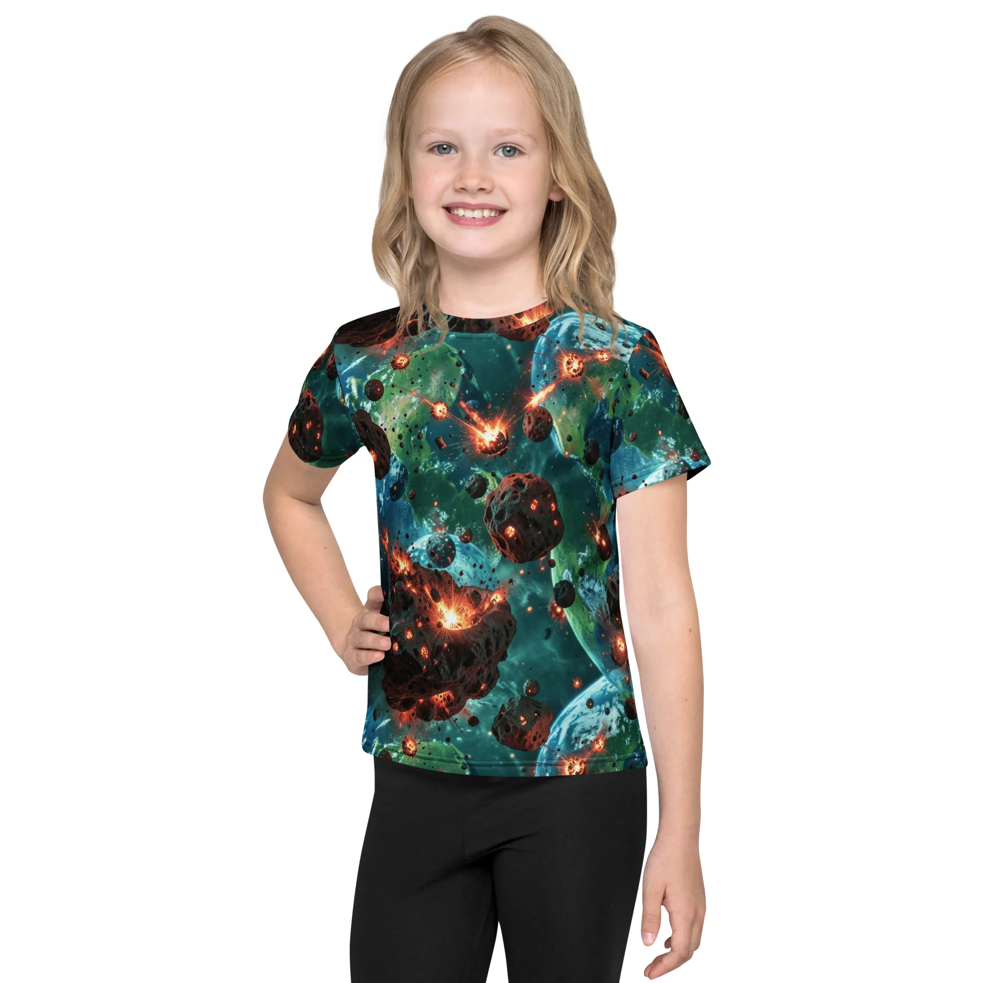 Magma Meridian on Kids Crew Neck T-Shirt — Front