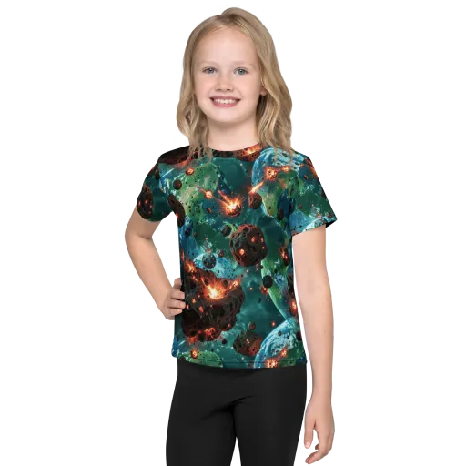Magma Meridian on a Kids Crew Neck T-Shirt