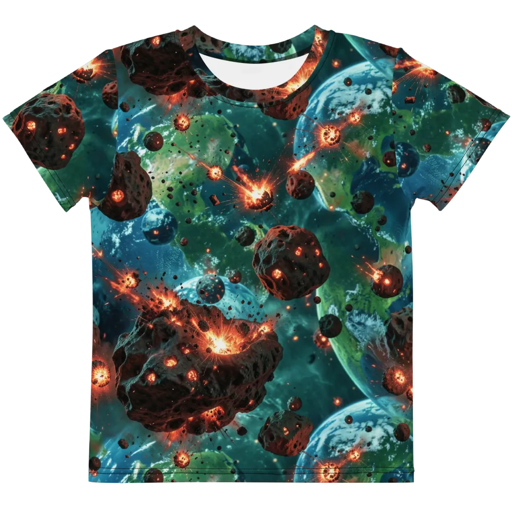 Magma Meridian on Kids Crew Neck T-Shirt — Front