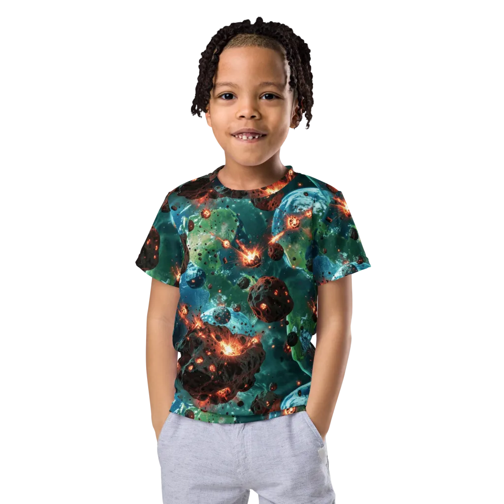 Magma Meridian on Kids Crew Neck T-Shirt — Front