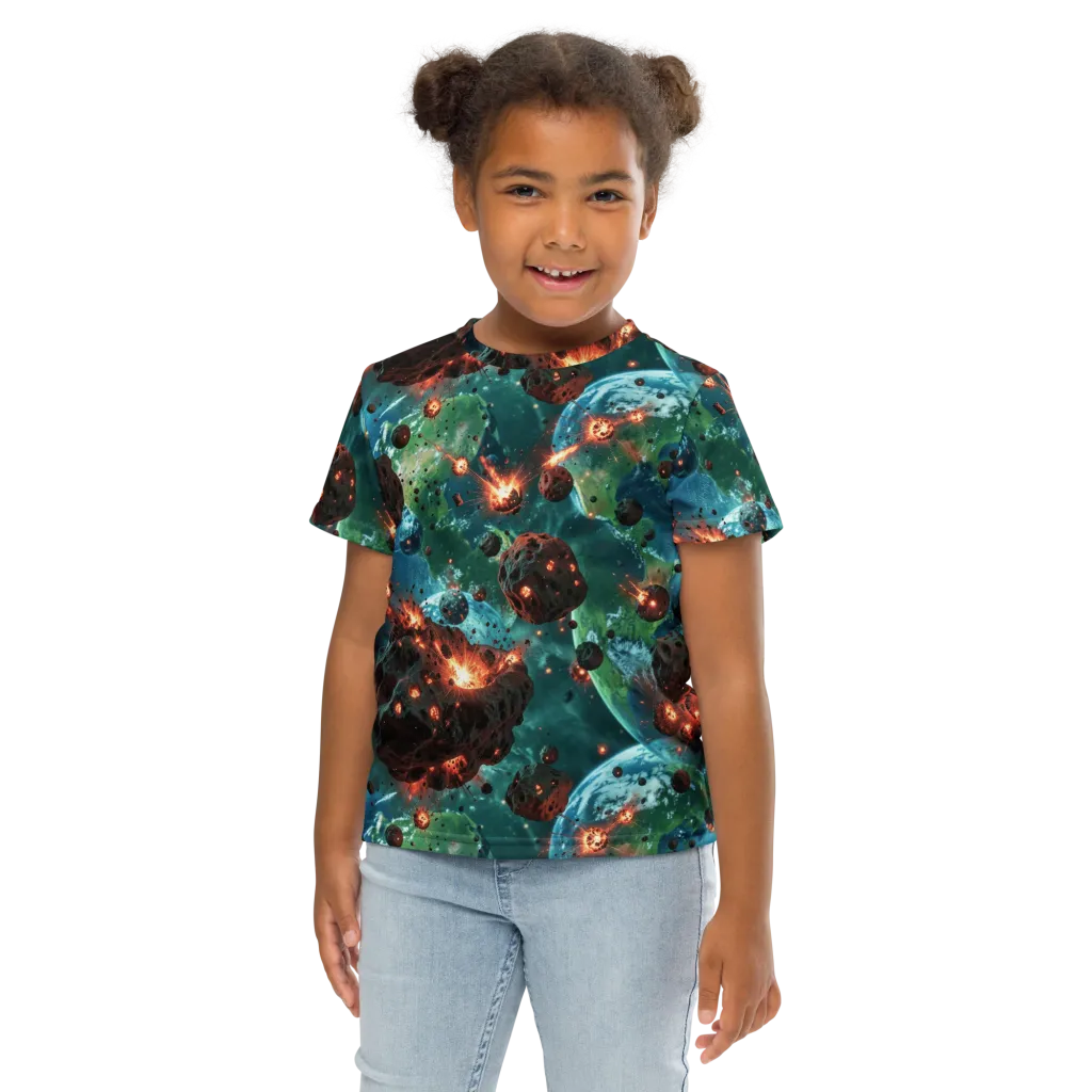 Magma Meridian on Kids Crew Neck T-Shirt — Front