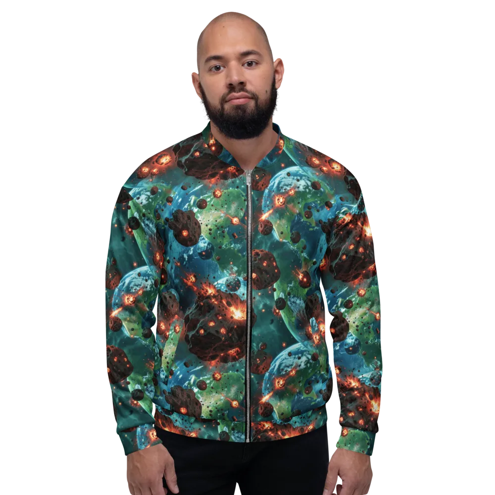Magma Meridian on Bomber Jacket — Front
