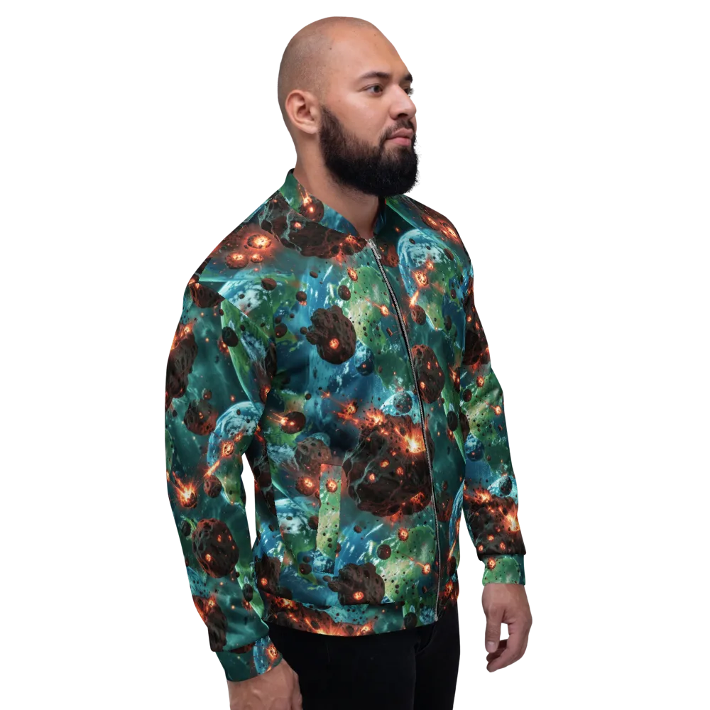 Magma Meridian on Bomber Jacket — Right