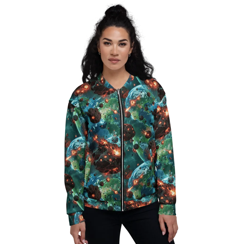 Magma Meridian on Bomber Jacket — Front