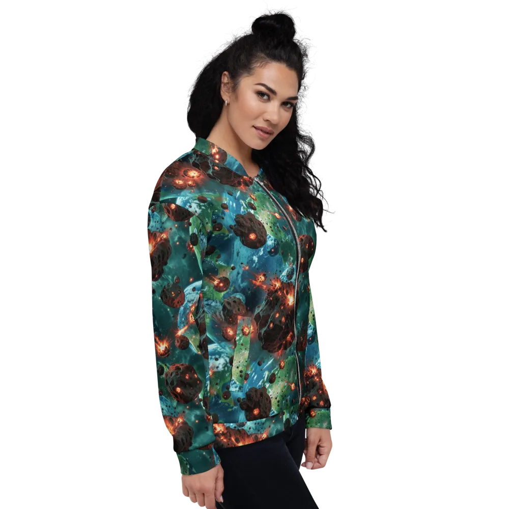 Magma Meridian on Bomber Jacket — Right