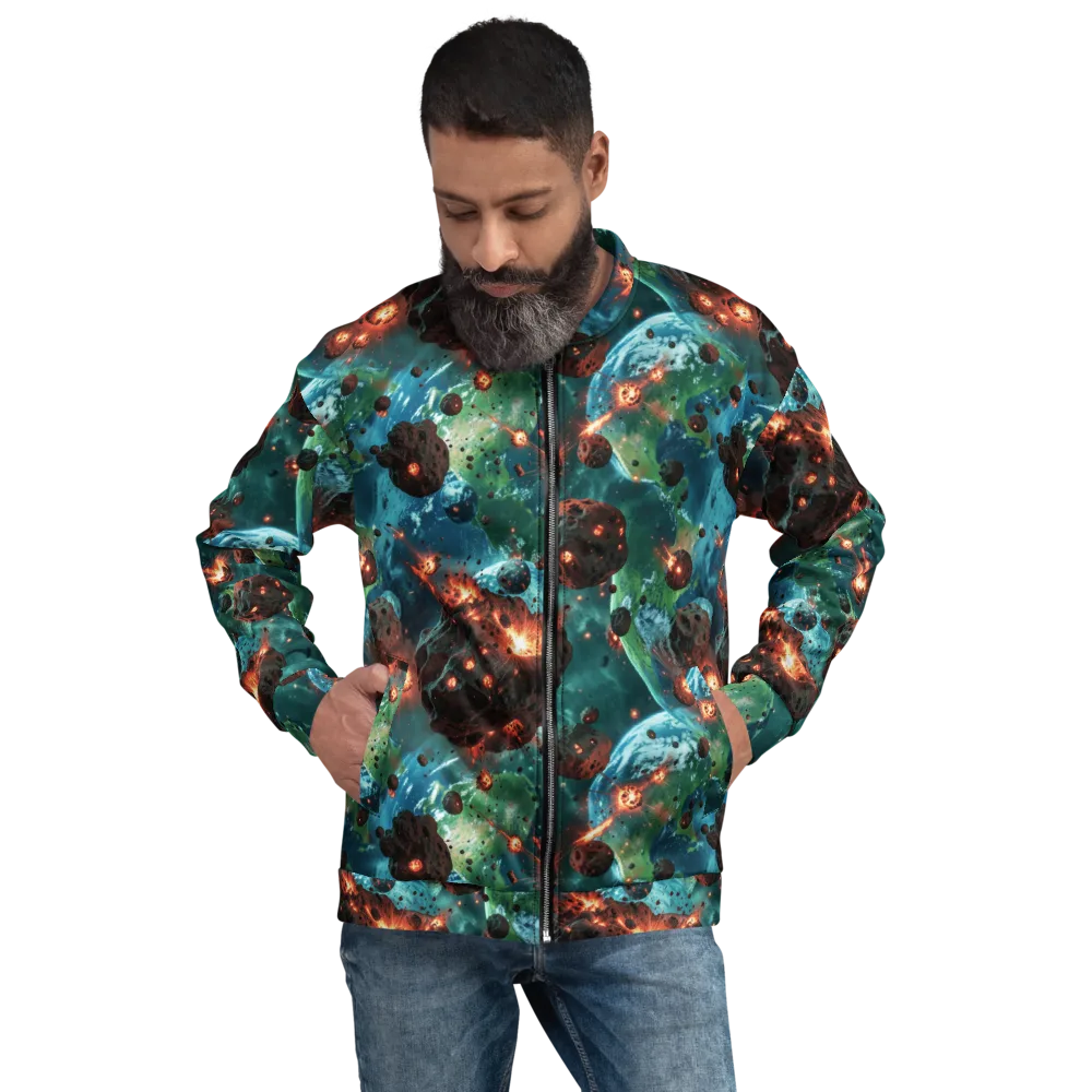 Magma Meridian on Bomber Jacket — Front