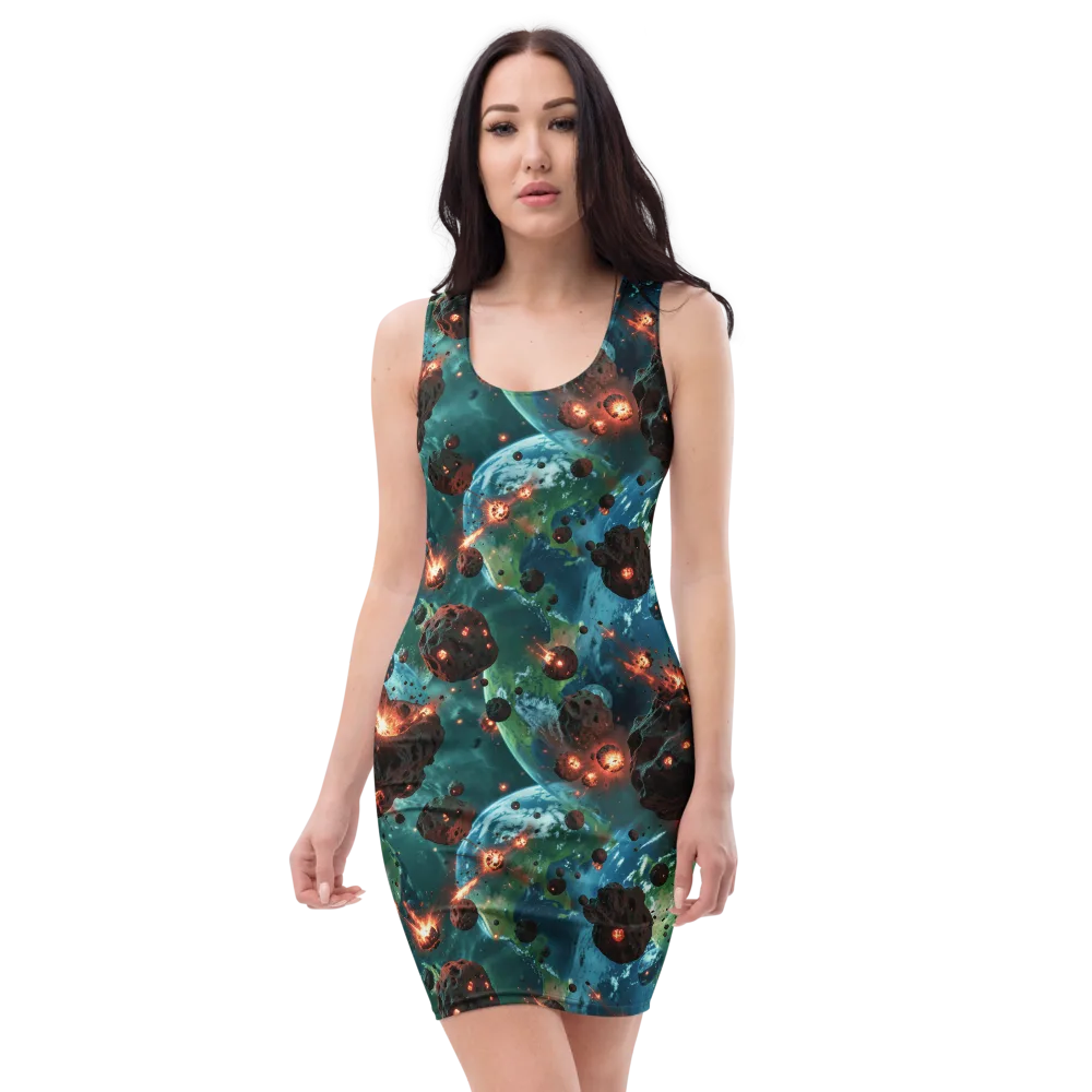 Magma Meridian on Bodycon Dress — Front
