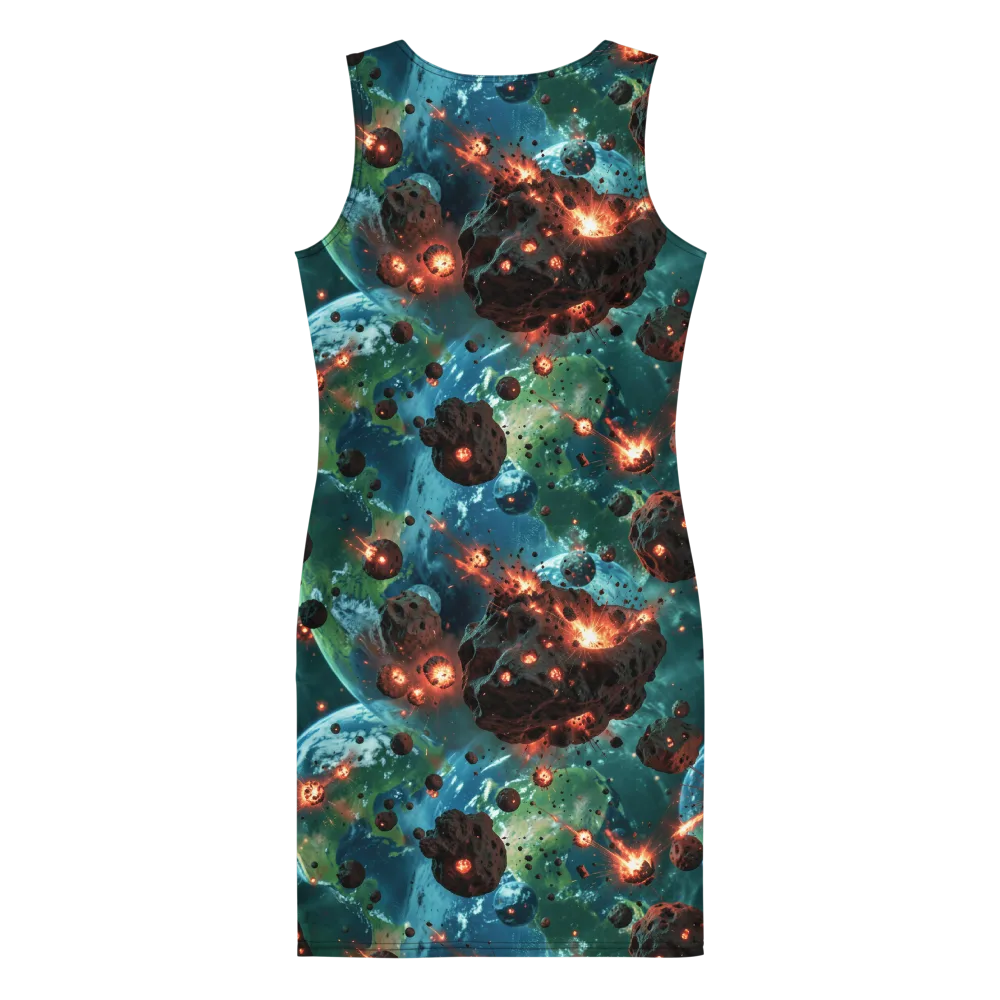 Magma Meridian on Bodycon Dress — Back