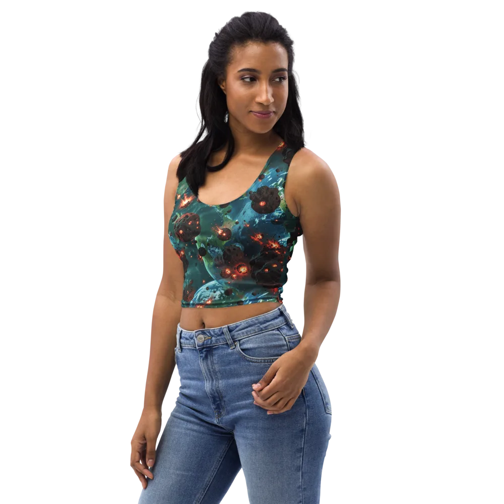Magma Meridian on Crop Top — Left Front