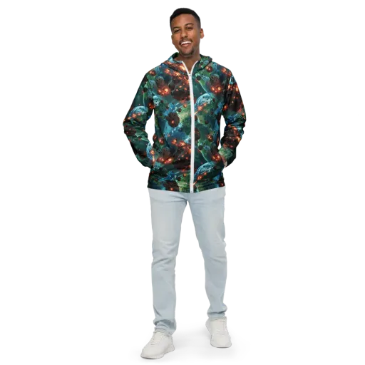 Magma Meridian on a Men's Windbreaker
