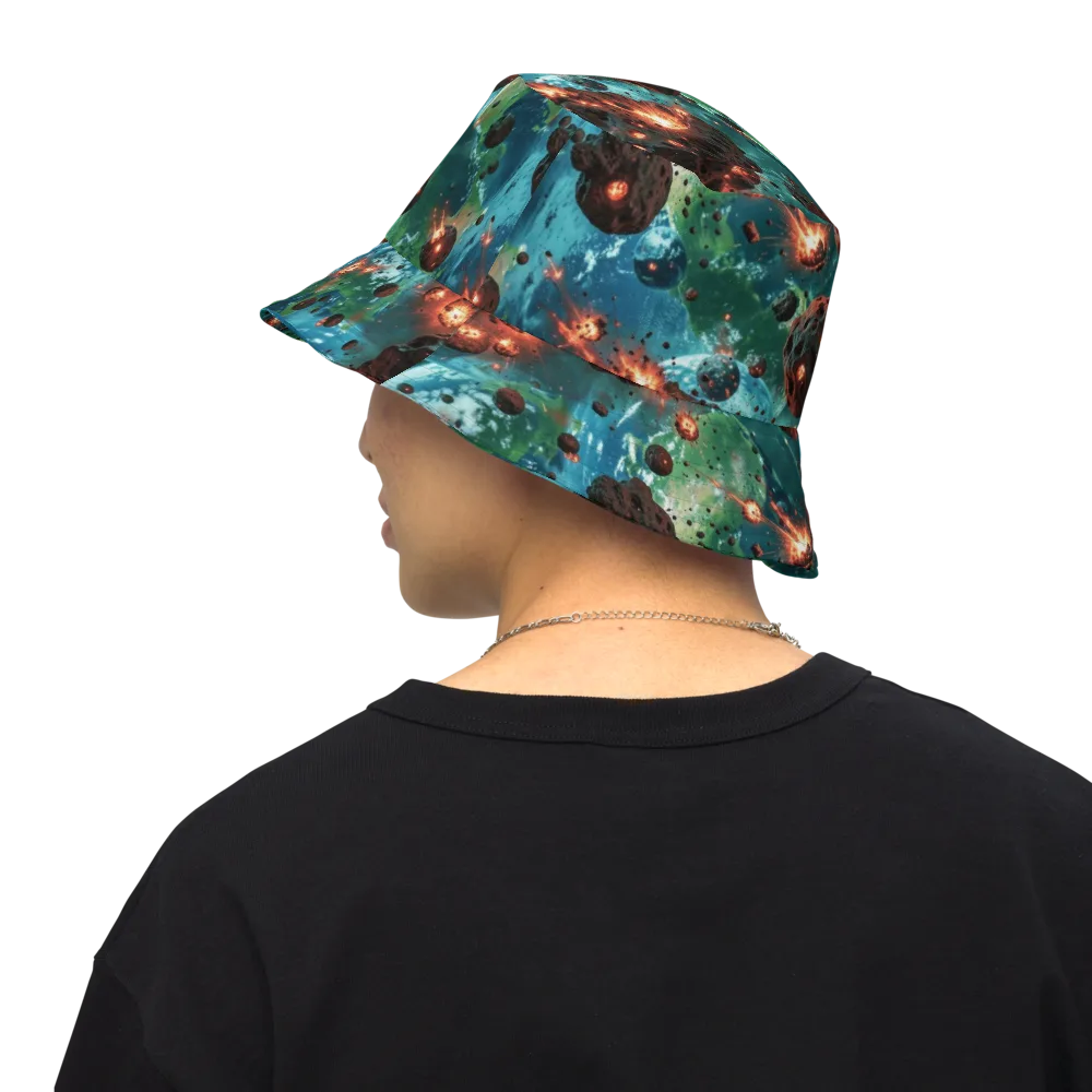 Magma Meridian on Reversible Bucket Hat — Back Inside