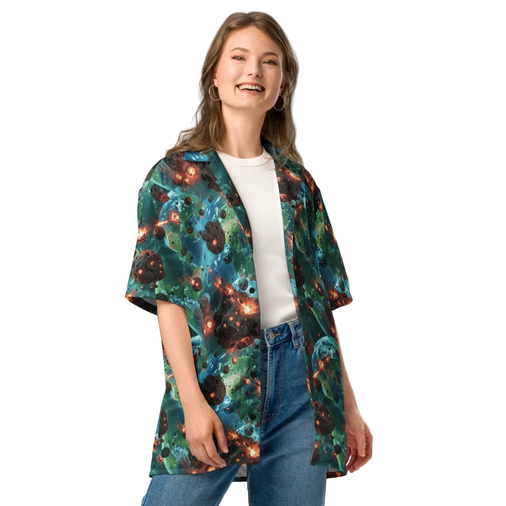 Magma Meridian on Button Shirt — Front