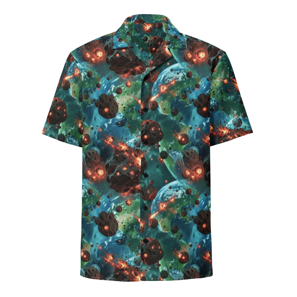 Magma Meridian on Button Shirt — Front