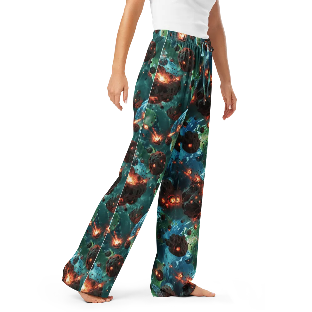 Magma Meridian on Women's Pajama Pants — Right Front