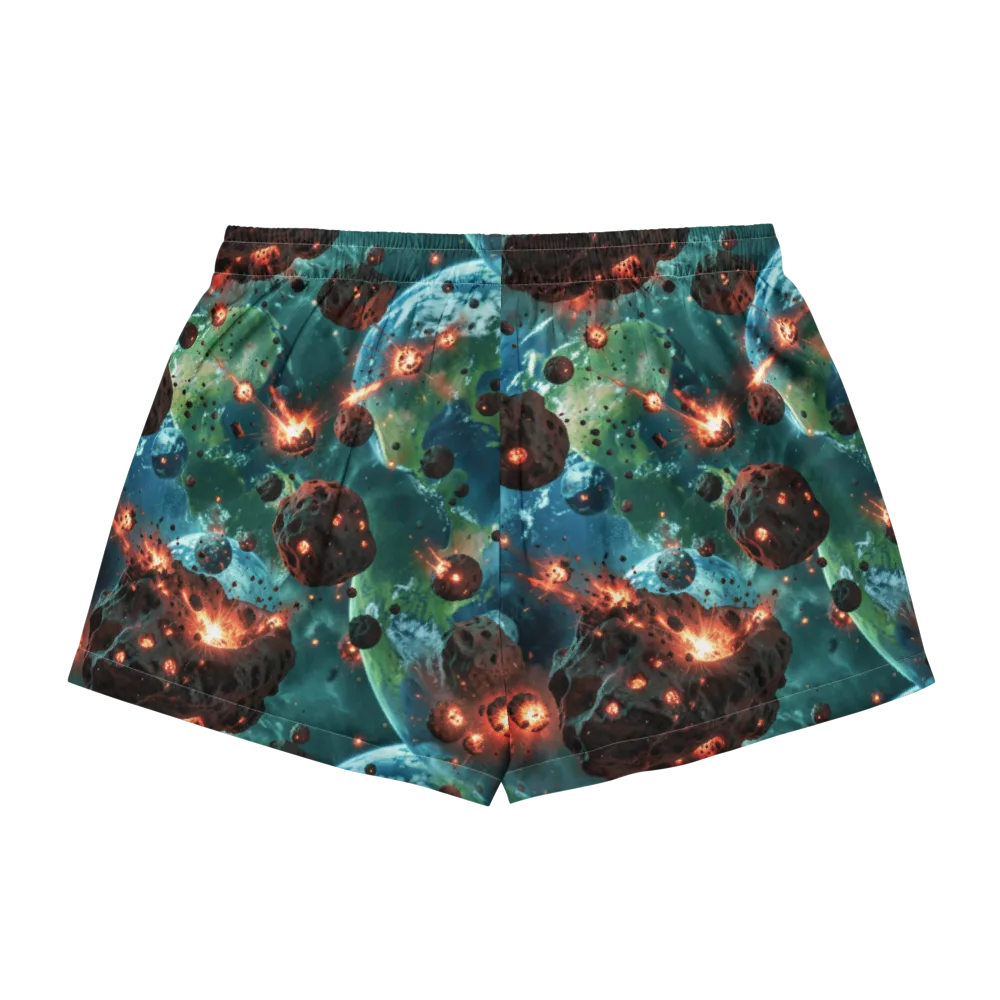 Magma Meridian on Women's Pajama Shorts — Back