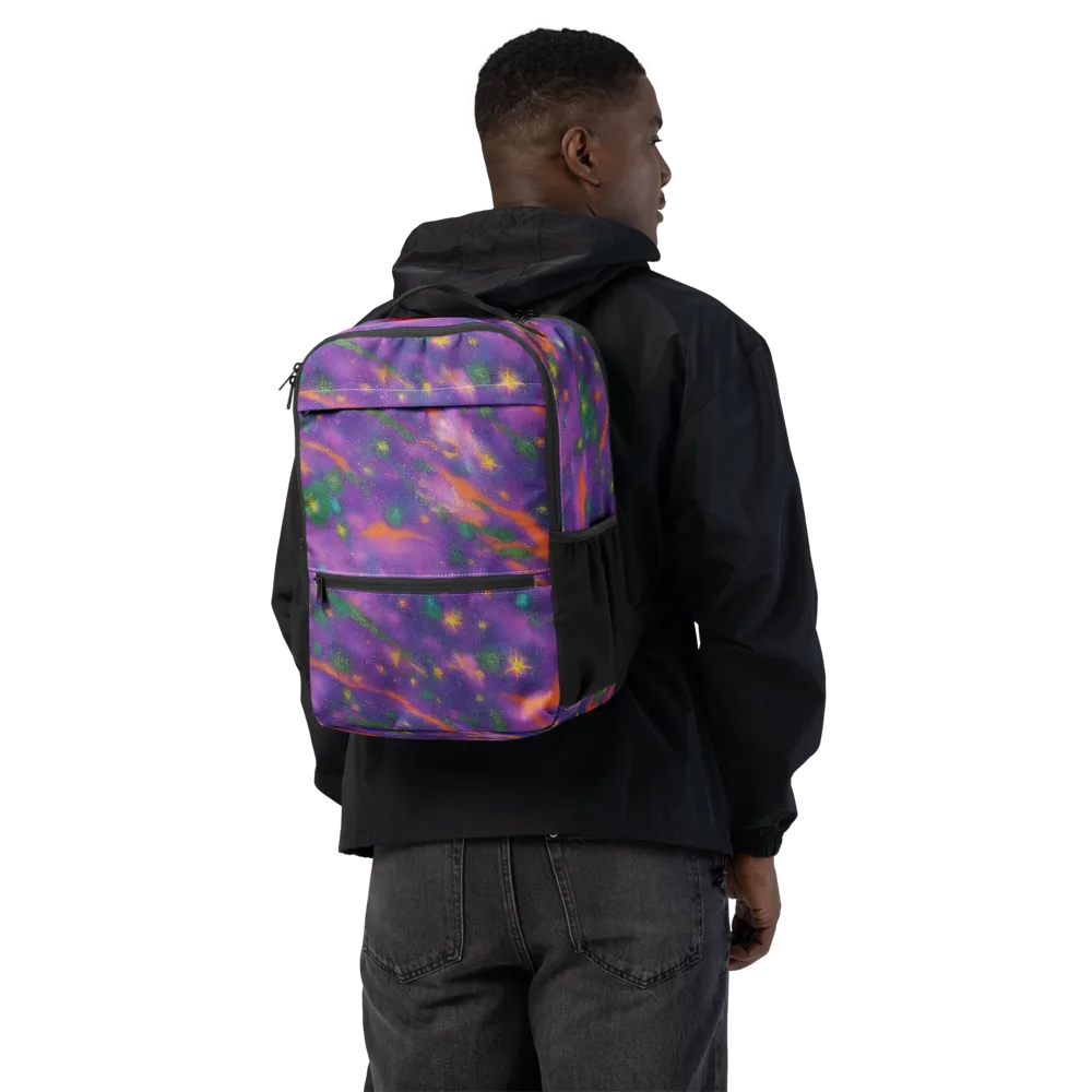 Violet Comet Garden on Utility Backpack — Back