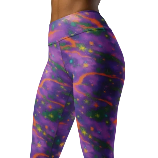Violet Comet Garden on a Yoga Leggings