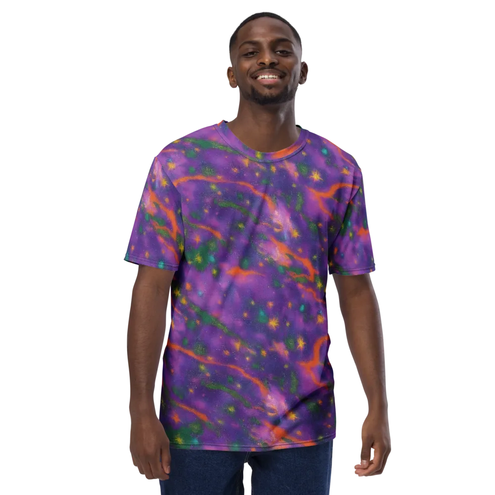 Violet Comet Garden on Men's Crew Neck T-Shirt — Front