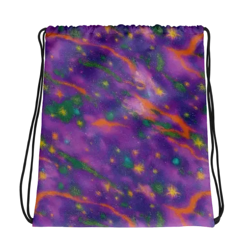 Violet Comet Garden on a Drawstring Bag