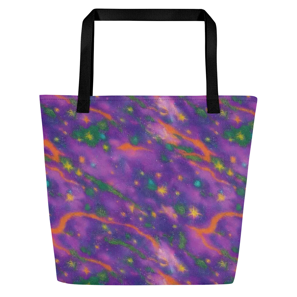 Violet Comet Garden on Large Tote Bag W/ Pocket — Front