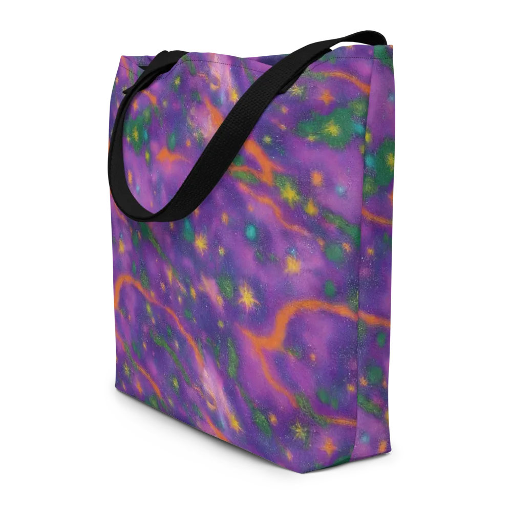 Violet Comet Garden on Large Tote Bag W/ Pocket — Front