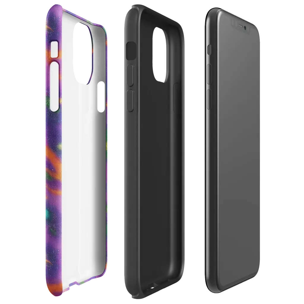 Violet Comet Garden on Tough Case for iPhone® — Right
