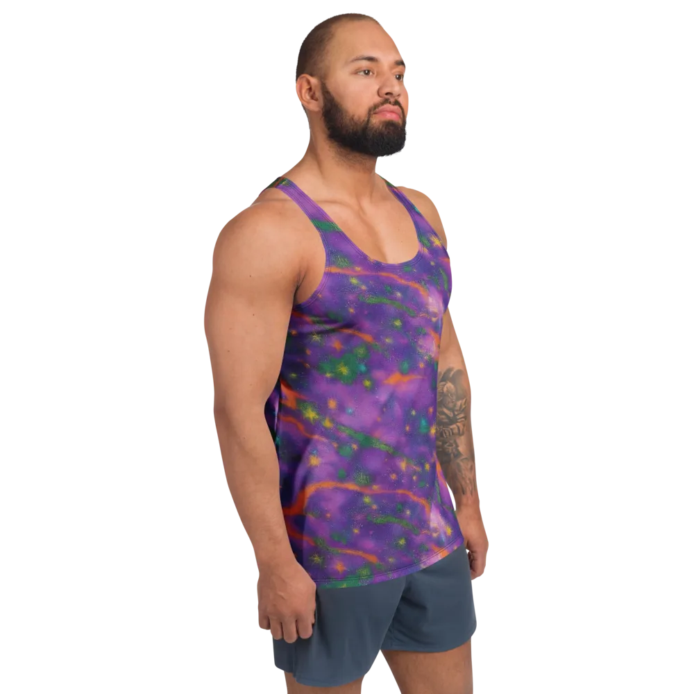 Violet Comet Garden on Men's Tank Top — Right Front