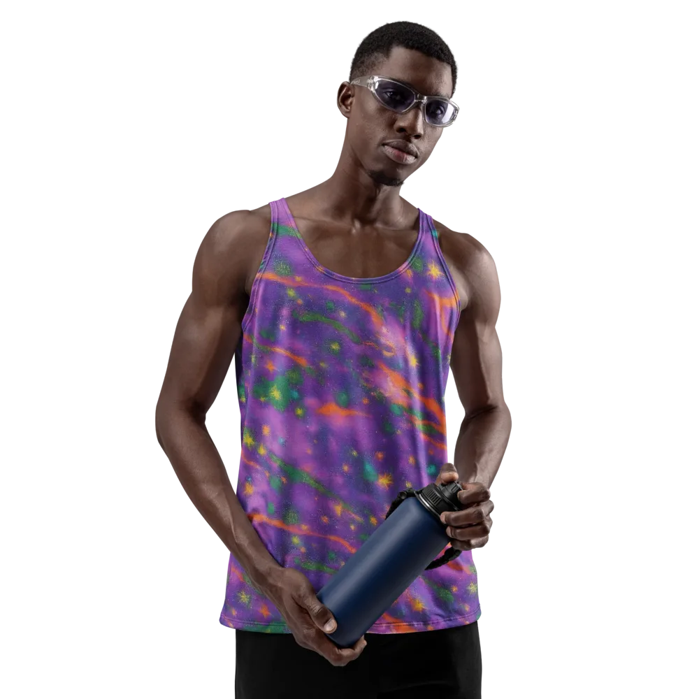 Violet Comet Garden on Men's Tank Top — Front