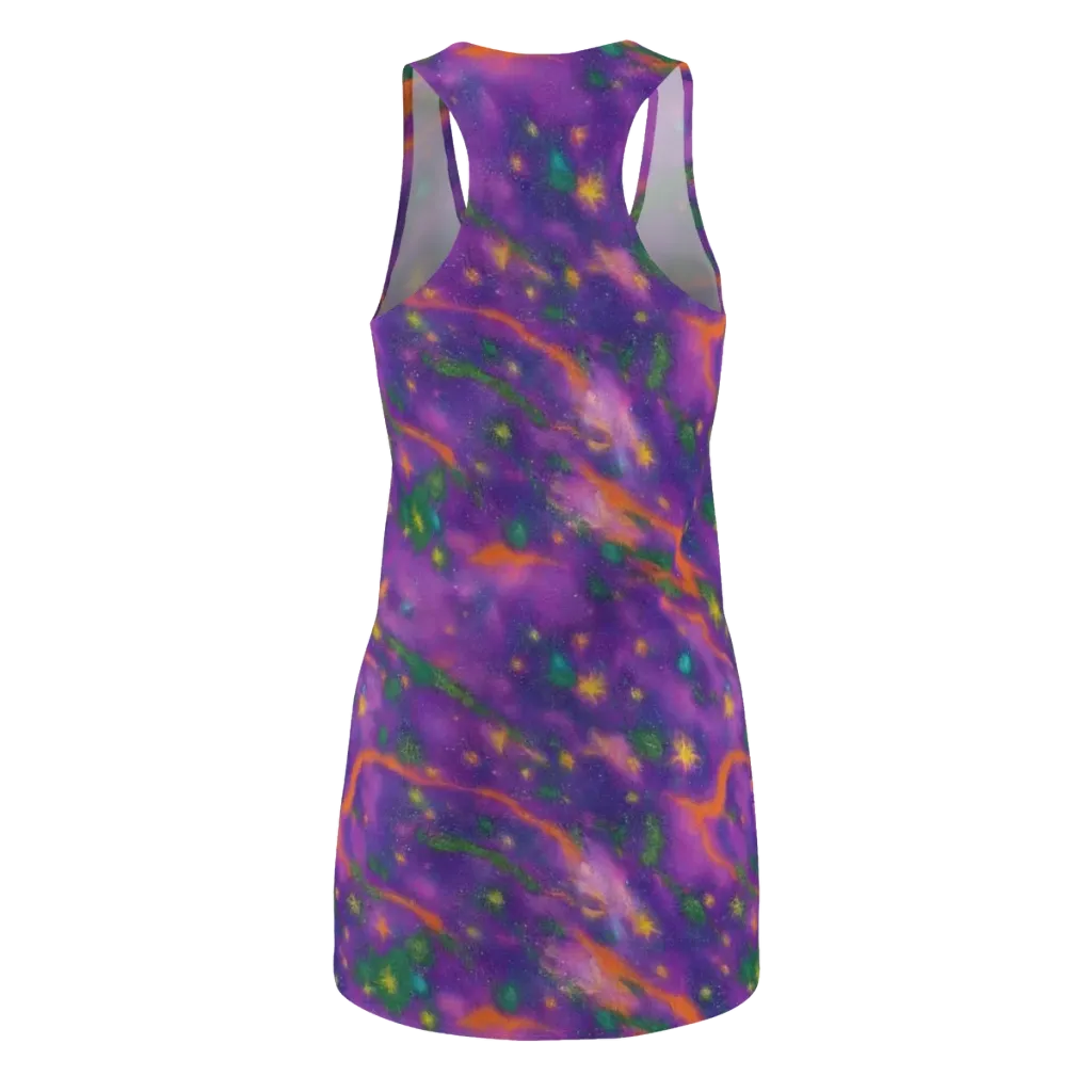 Violet Comet Garden on Racerback Dress — Back