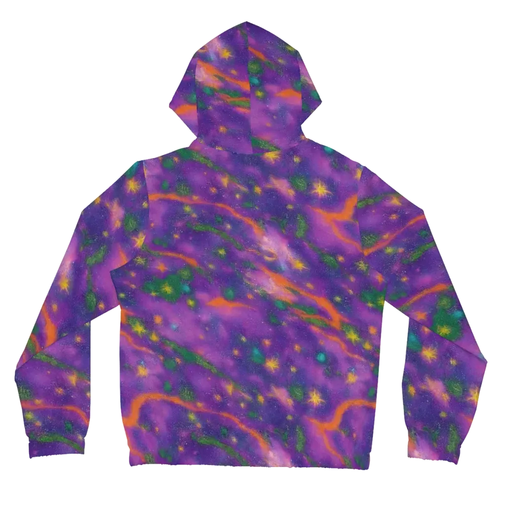 Violet Comet Garden on Women's Full-Zip Hoodie — Back