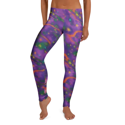 Violet Comet Garden on a Leggings