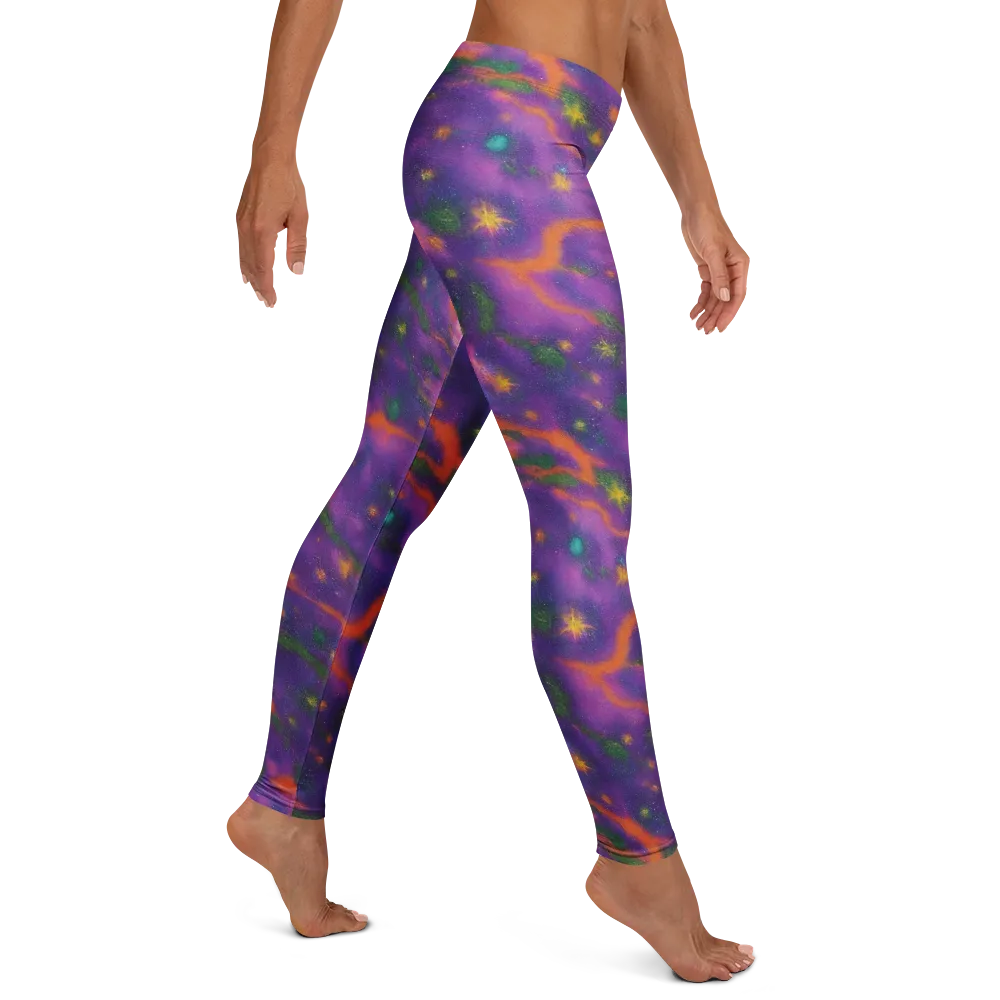 Violet Comet Garden on Leggings — Right