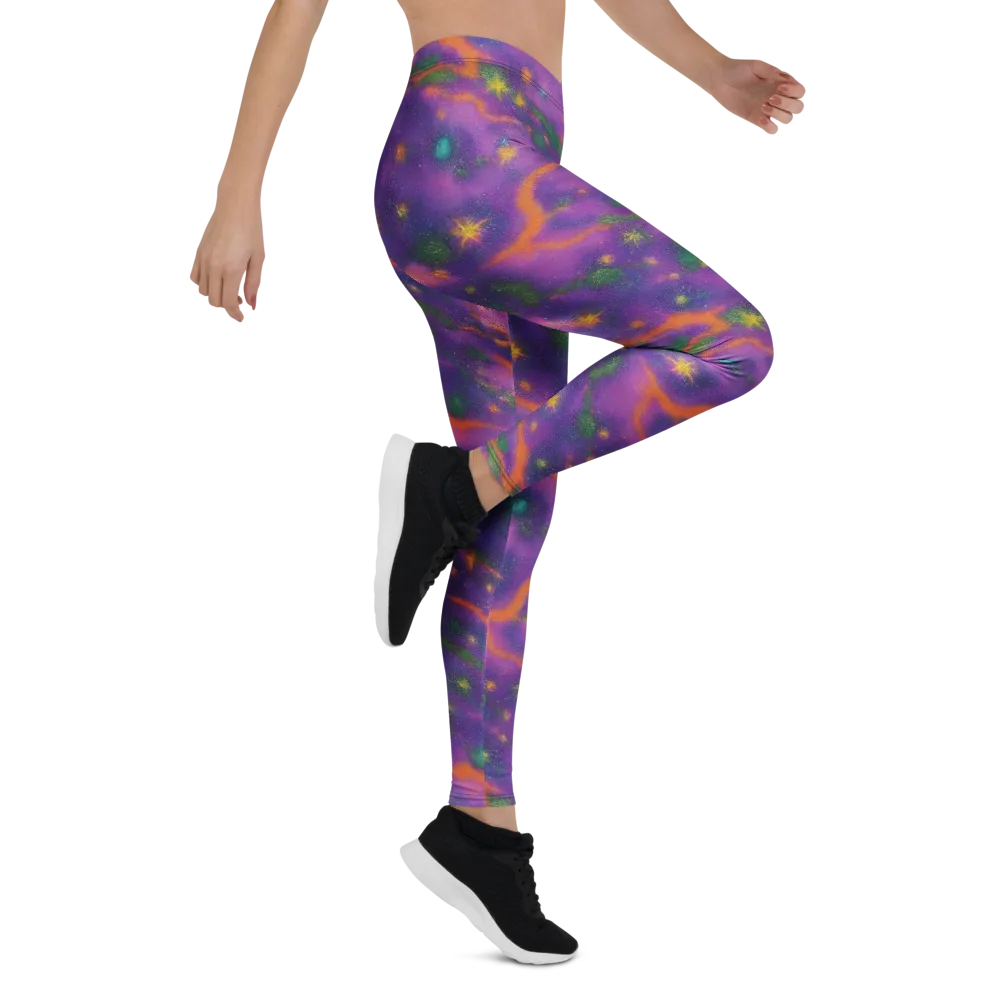 Violet Comet Garden on Leggings — Right
