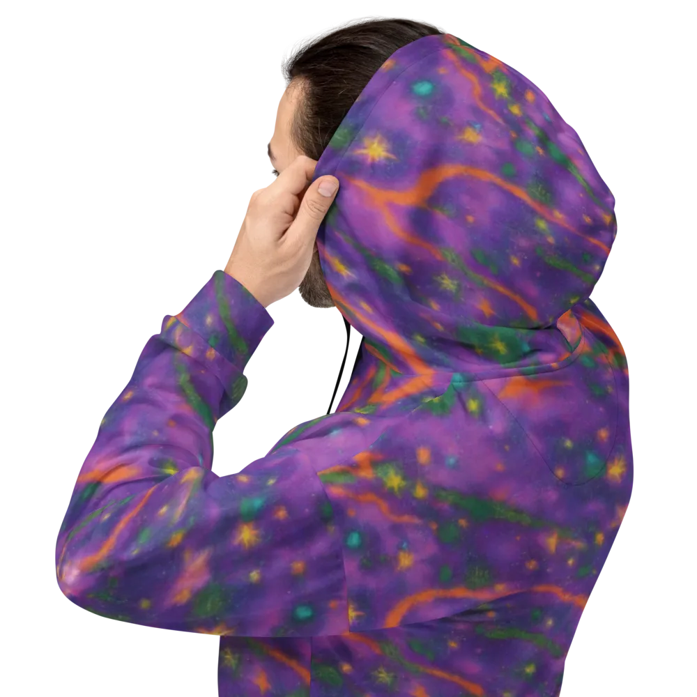 Violet Comet Garden on Hoodie — Back