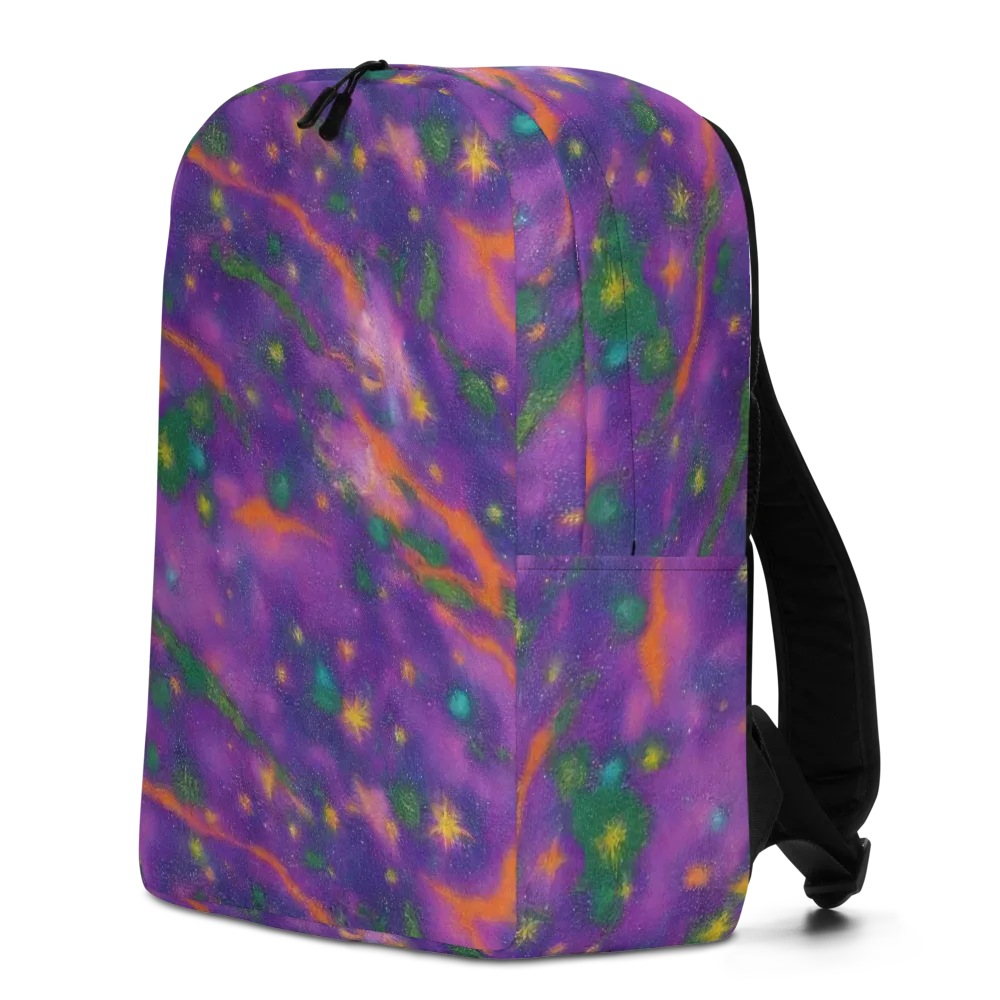 Violet Comet Garden on Minimalist Backpack — Left