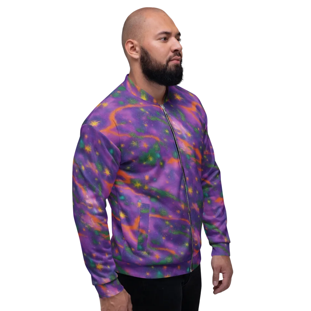 Violet Comet Garden on Bomber Jacket — Right