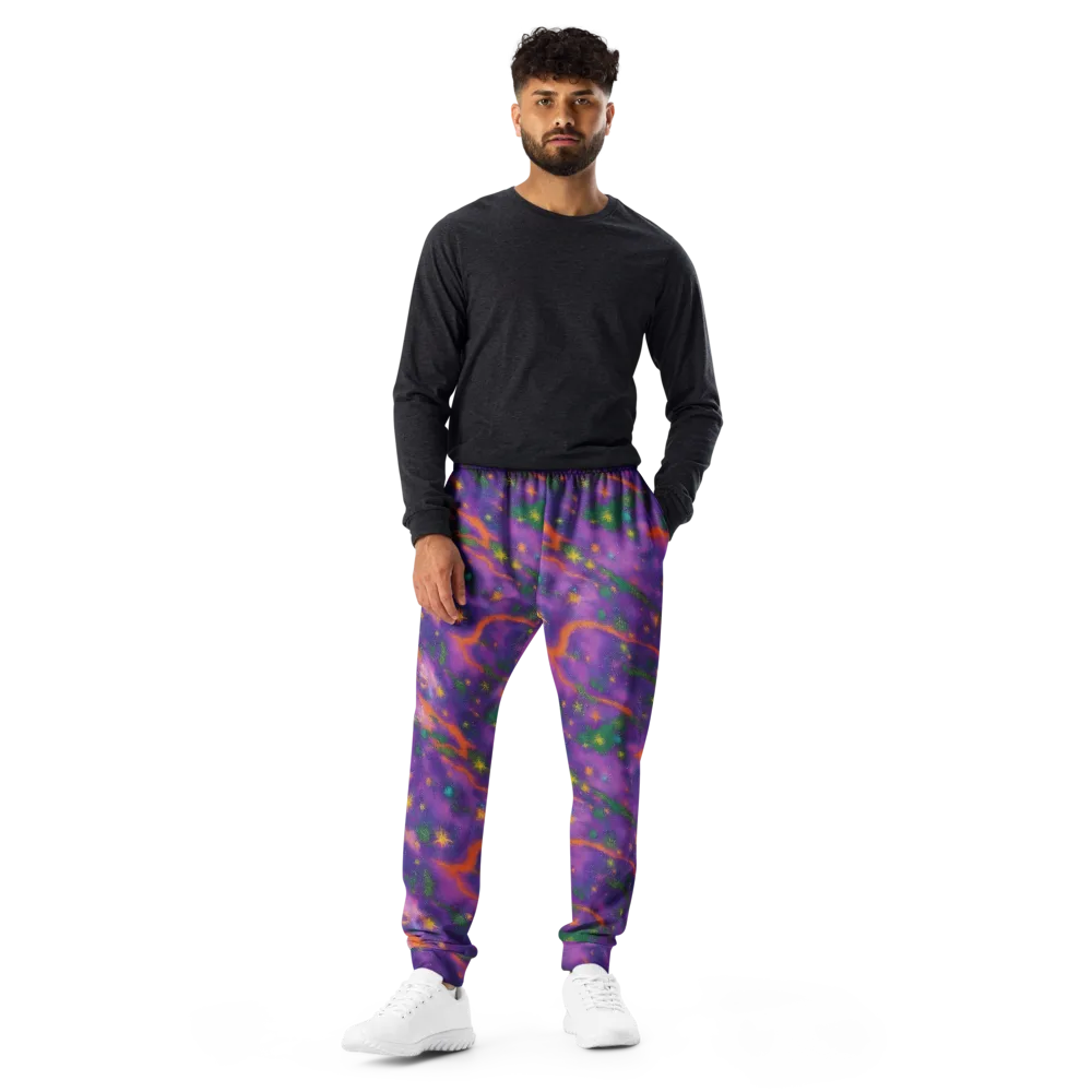 Violet Comet Garden on Men's Joggers — Front