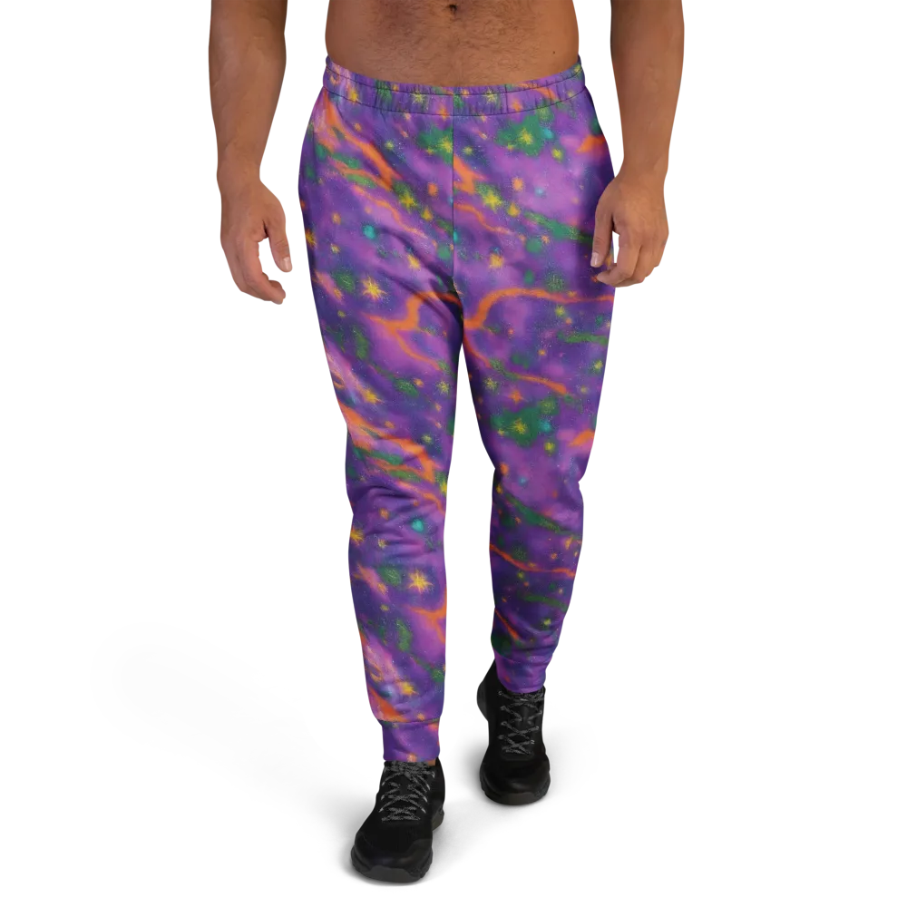 Violet Comet Garden on Men's Joggers — Front