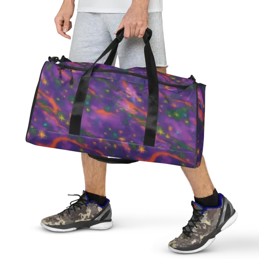 Violet Comet Garden on a Duffle Bag