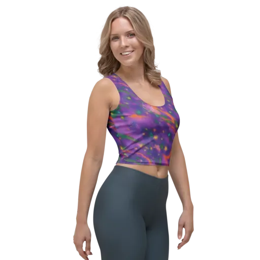 Violet Comet Garden on a Crop Top