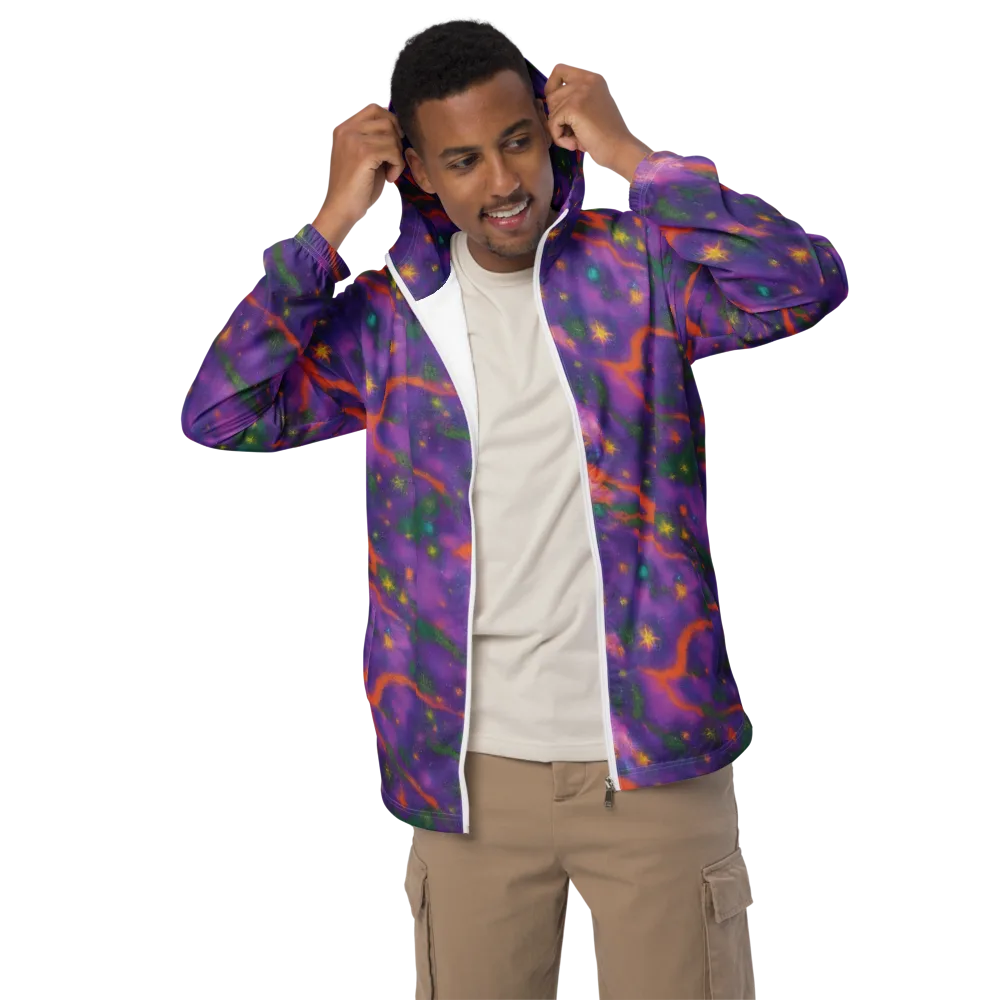 Violet Comet Garden on Men's Windbreaker — Front