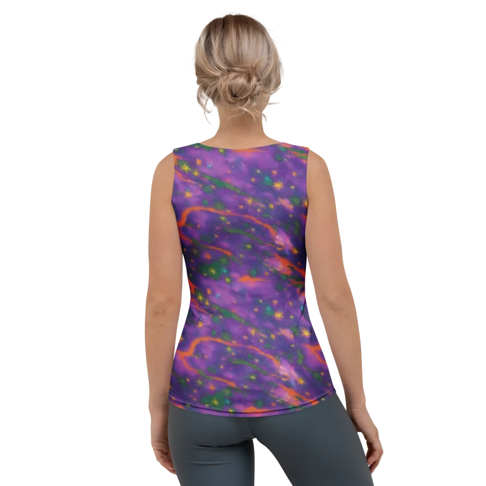 Violet Comet Garden on Women's Tank Top — Back