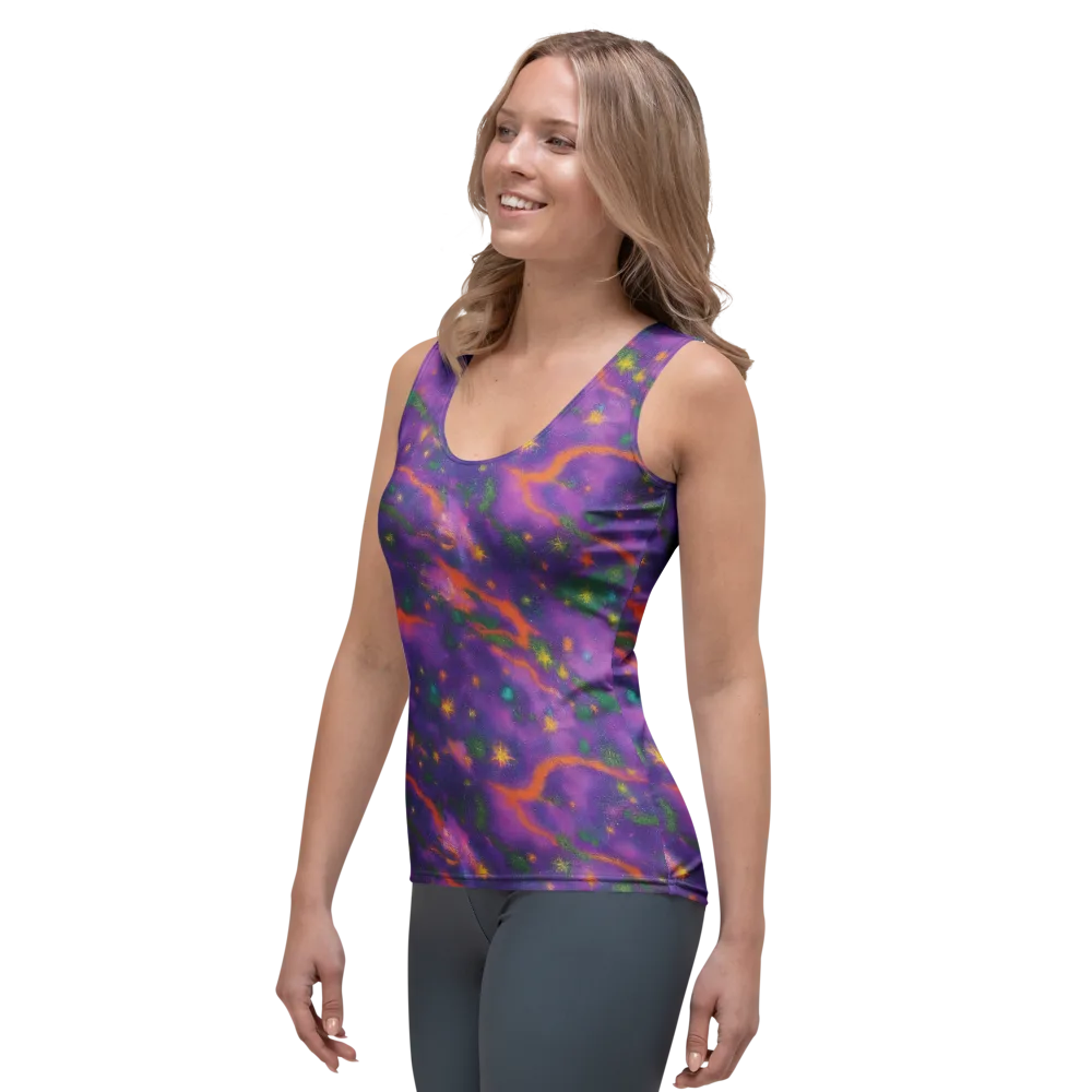 Violet Comet Garden on Women's Tank Top — Left Front