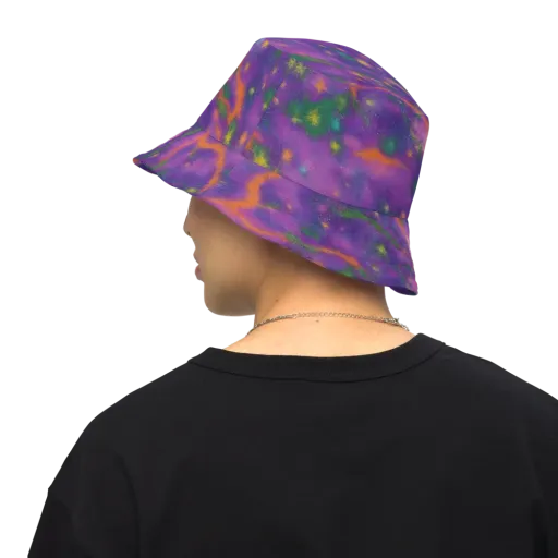 Violet Comet Garden on a Reversible Bucket Hat