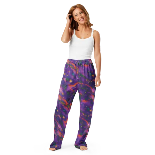 Violet Comet Garden on a Women's Pajama Pants