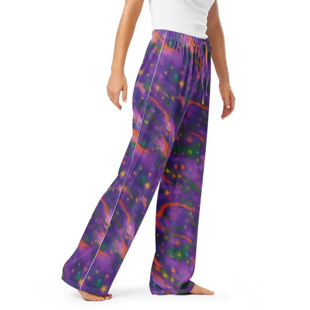 Violet Comet Garden on Women's Pajama Pants — Right Front