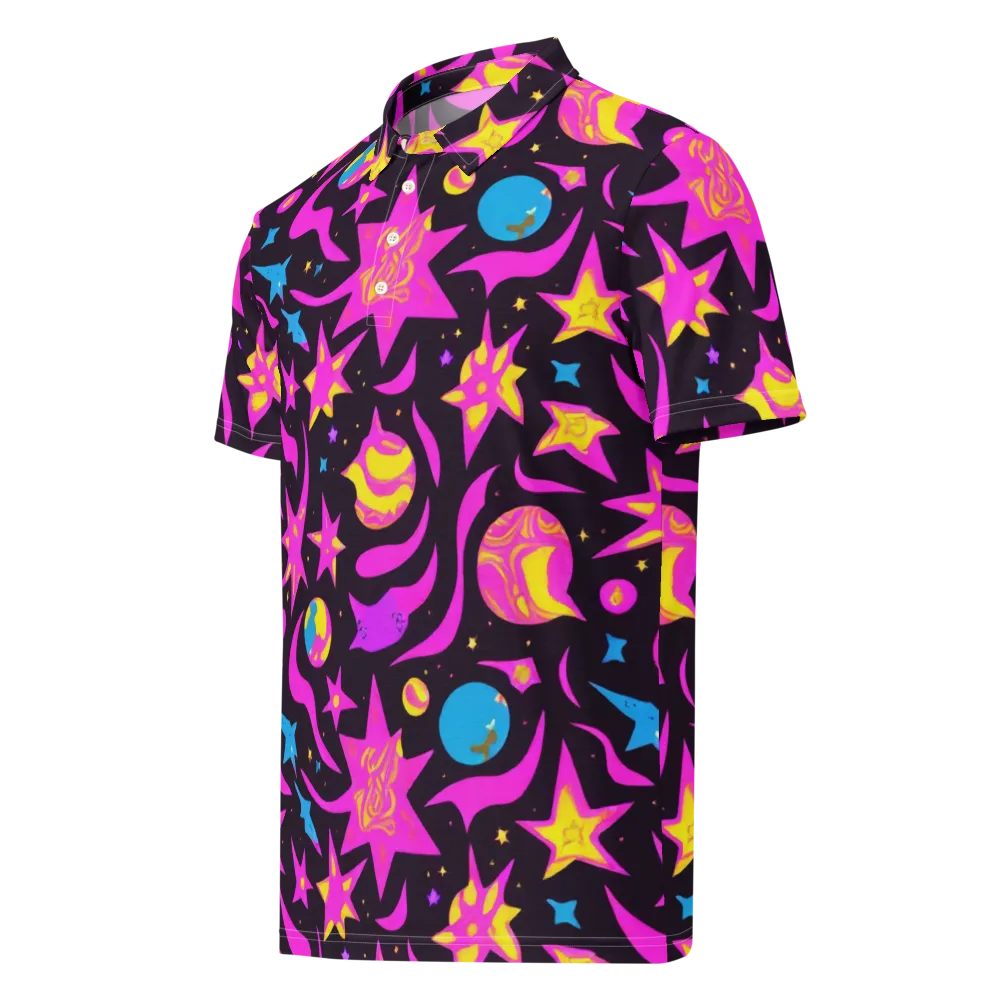 Nova After Dark on Men's Slim Fit Polo Shirt — Left Front